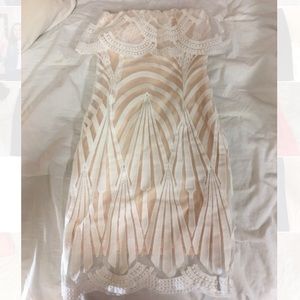 Tight White lace dress from Charlotte Russe